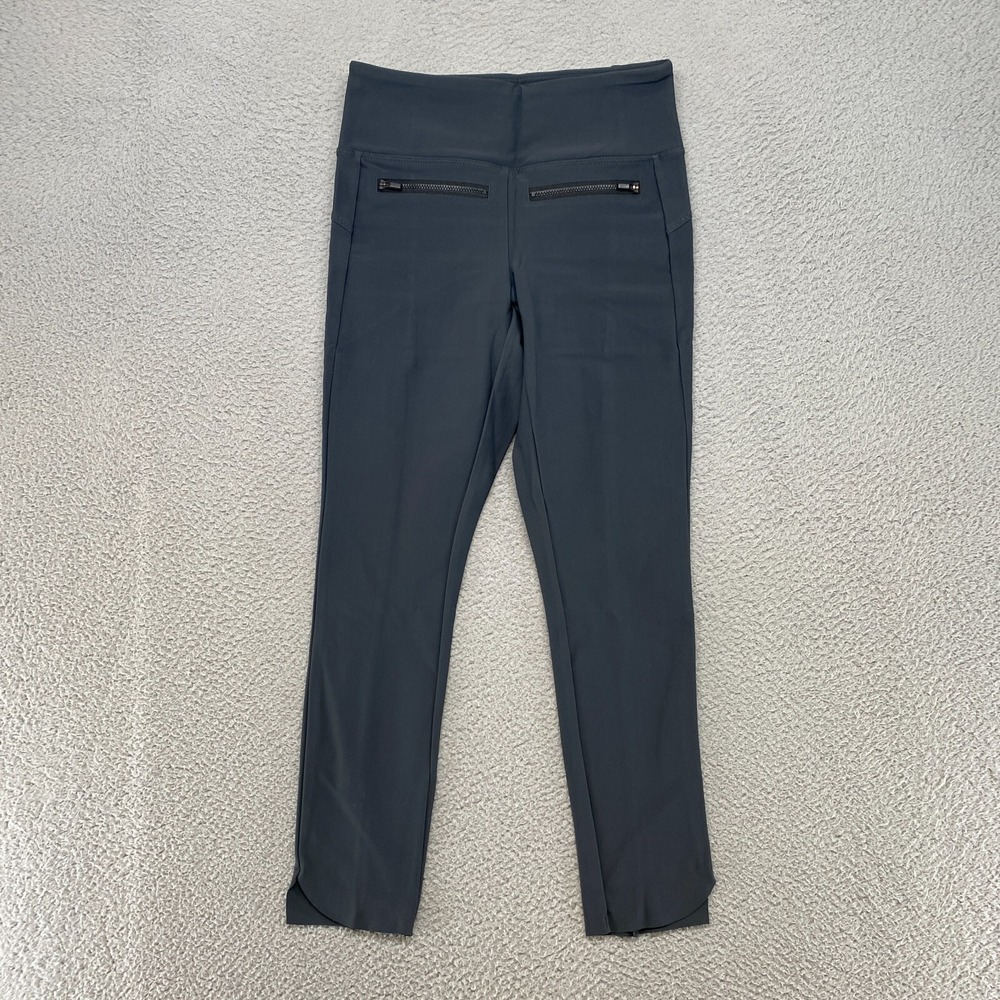Athleta Pants Womens XS Stellar Skinny Gray‎ Nylon Zip Pockets Office Work